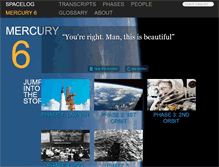 Tablet Screenshot of mercury6.spacelog.org